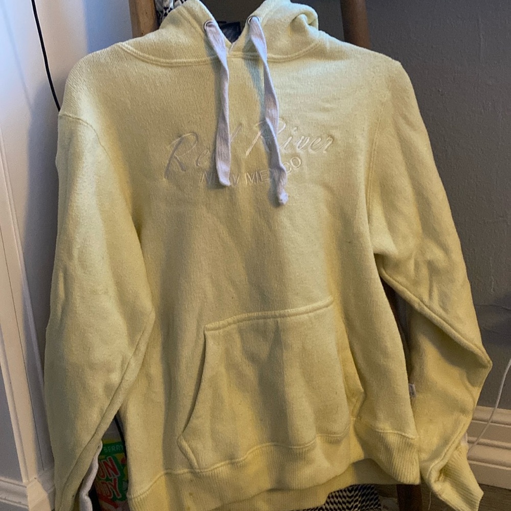 yellow + white red river new mexico hoodie